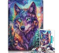Fantasy Wolf Jigsaws Puzzles 1000 Pieces for Teenagers Gifts,for Educational Game Challenge Toy Unique Home Decor And Gifts 38x26cm