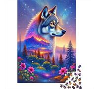 Fantasy Wolf Landscape Teen Puzzle Fans 1000 Pieces for Decompression And Wall Decor Sturdy Cardboard 52x38cm/1000pcs