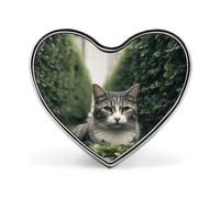 Fantasy Wolf Lapel Pin Heart Brooches And Pins - Metal Badge for Shirts, Jackets, Hats | Durable Fashion Accessory & Gift for Men, Women, Events, Cat on the Ground, Love form