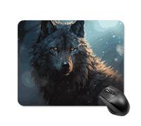 Fantasy Wolf Mouse Pad Square Mouse Mat Non-Slip Rubber Base Mousepad Wireless Mice Mat for Gaming, Office & Home, Waterproof Mouses Mats for Laptop/Desktop 20 * 25cm