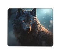 Fantasy Wolf Mouse Pad with Stitched Edge, Comfortable Mouse Pads with Non-Slip Rubber Base Gaming Mouse Mat Washable Mousepads Computers Laptop Desk Accessories for Office 8.3 x 10.3 in