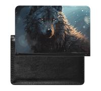 Fantasy Wolf Passport Holder Passport Cover Protector Essentials with Credit Card Slots for Women Men