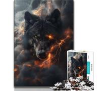 Fantasy Wolf Portrait Puzzles for Teenagers Teens 1000pc Puzzle,Family Game Stress Reliever Difficult Challenge Secret Santa Gifts 38x26cm