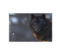 Fantasy Wolf Printed Placemats Set of 6Pcs Washable Place Mats for Kitchen Table Heat-resistand Table Mats 45x30 CM