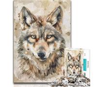 Fantasy Wolf Puzzles for Teenagers Teens 1000pc Puzzle,Challenging To Complete But Fun And Humorous Unique Home Decor And Gifts (38x26cm)