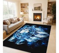 Fantasy Wolf Rugs for Living Room Bedroom, Dream Catcher Area Rugs Large 200x290 cm, Washable Non Slip Pattern Carpet Home Decor C&J55