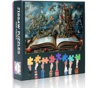 Fantasy World Inside of The Book Jigsaw Puzzles for Adults 50x70cm | Gift idea for seniors who enjoy puzzles; 1000-piece jigsaw for calm evenings and family table time
