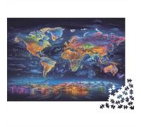Fantasy World Map 1000 Piece S Classic Jigsaw Puzzle Adults Kids Impossible Difficult Game Decompression Wall Decor 52x38cm/1000pcs