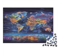 Fantasy World Map Unique 1000 Piece Jigsaw Puzzle for Adults Farm Dog Tractor Colourful Puzzling Challenging & Brainteasing Adult Jigsaws 100% Recycled Cardboard Puzzle Game for The Whole for Women