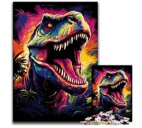 Fantasy World of Dinosaurs Puzzle 1000 Pieces Jigsaw Wooden Puzzles Perfect for Christmas Halloween Easter New Year 1000 PCS(75x50cm)