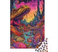 Fantasy World of Dinosaurs Puzzle DIY Game Premium Cardboard Jigsaw Puzzle for Women Men 1000pcs (75x50cm)
