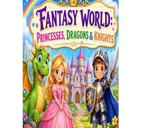 Fantasy World: Princesses, Dragons and Knights: Coloring Book for Kids: 30 Unique Illustrations of Magical Adventures