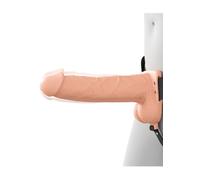 Fantasy X-Tensions Elite - Vibrating Hollow Silicone Strap-On - 7" - Vanilla