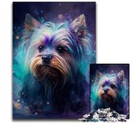 Fantasy Yorkshire Terrier Jigsaw Puzzles for Adults 1000 Piece Wooden Puzzles Perfect for Family Fun on Christmas, Thanksgiving, Birthdays & Easter 50x75CM/19.68x29.52inch