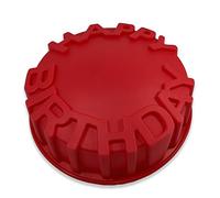 FantasyDay® 1 Cavities Non-Stick Silicone Baking Mould for Muffins, Chocolate Cakes, Soap Moulds, Cupcake and Jelly - Happy Birthday Shape