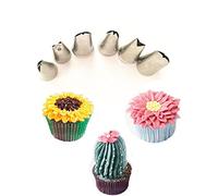 FantasyDay® 6 Pieces Stainless Steel Piping Nozzles Cake Decorating Tips Set #1 - Perfect Decorating Tools for Cupcakes Cakes Cookies