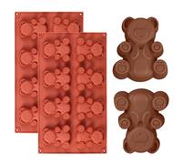 FantasyDay® 8 Cavity Non-Stick Silicone Baking Utensils Mould for Muffins, Chocolate Cake, Soap Mould, Cupcake and Jelly - Silicone Kitchen Utensil - Bear Shape