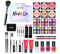 FantasyDay All-in-one Makeup Gift Sets | Full Make up Kit for Women Girls Xmas Essential Bundle Include Eyeshadow Palette Lipstick Blush Concealer Face Powder Eyeliner Lipgloss Mascara Eyebrow Pencil