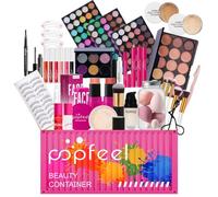 FantasyDay All-in-one Makeup Gift Sets | Makeup Kit for Women Xmas Girls Essential Cosmetic Bundle Travel Make-up Include Eyeshadow Lipstick Blush Concealer Eyeliner Lipgloss Mascara Eyebrow Pencil