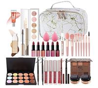 FantasyDay All-in-one Makeup Set Gift Surprise | Full Makeup Kit for Women Multipurpose Essential Starter Bundle Include Eyeshadow Palette Lipstick Blush Concealer Face Powder Eyeliner Mascara Brush
