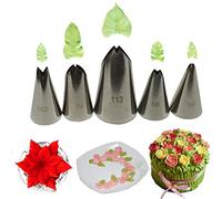 FantasyDay Cake Decorating Set, 4 Pieces Stainless Steel Piping Nozzles Tips Kit - Christmas Birthdays Anniversary Wedding DIY Icing Nozzle for Cupcakes Cakes Cookies Dessert Pastry Making Tools #3