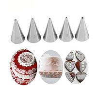 FantasyDay Cake Decorating Set, 5 Pieces Stainless Steel Icing Piping Nozzles Tips Decorating Tips - Christmas Birthdays Anniversary Wedding DIY Pastry Nozzles Tools for Cakes Cupcakes Baking Cookies