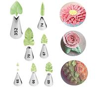 FantasyDay Cake Decorating Set, 7 Pieces Stainless Steel Piping Nozzles Tips Kit - Christmas Birthdays Anniversary Wedding DIY Icing Nozzle for Cupcakes Cakes Cookies Dessert Pastry Making Tools #4