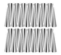 FantasyDay Cannoli Tubes, Pack of 30 Iridescent Curl Moulds Made of Stainless Steel Foam Rollers Cream Rollers Foam Rollers - Cake Piping Nozzles Spiral Horn Baking Mould Baking Accessories