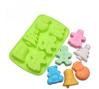 FantasyDay Love Bear Ringbell and Snowman Silicone Candy Moulds Perfect for Holiday Candy, Cake, Cookies, Fudge, Chocolate, Soap, Gummy, Ice Cube and More
