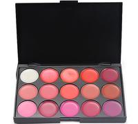 FantasyDay Pro 15 Colors Cream Lip Gloss Xmas Makeup Palette Cosmetics Contouring Kit - Ideal for Professional and Daily Use