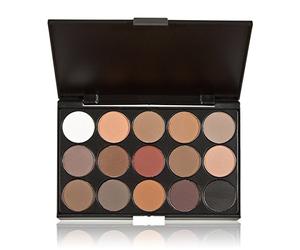 FantasyDay Professional Eyeshadow Palette Makeup Contouring Kit - 15 Colours Highly Pigmented Nudes Warm Natural Matte Shimmer Cosmetic Eye Shadows Pallet Powder Palette