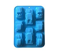 FantasyDay® Set of 2 Non-Stick Silicone Moulds for Muffins, Chocolate Cakes, Soap Moulds, Cupcake and Jelly Moulds - Cartoon Cars - Premium Kitchen Utensil