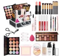 FantasyDay Xmas Makeup Sets Multifunctional Exquisite Makeup Gift Set Cosmetics for Face, Eyes and Lips - Make Up Beauty Kit with Eyeshadow Palette Lipstick Concealer Powder Blush Mascara