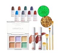 FantasyDay Xmas Multifunctional Make-Up Case Girls Makeup Gift Set All in One Makeup Gift Sets Cosmetic Beauty Set with Eyeshadow Palette Lipstick Concealer Powder Blush Brush Mascara
