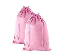 FantasyLife Shoe Bags for Travel, Washable Dust Bags for Storage & Packing, Flannel Shoe Pouch with Drawstring Closure for Purses, Handbags, Shoes & Toys, Parfait Pink, L, Shoe Bags for Travel Women