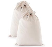 FantasyLife Shoe Bags for Travel, Washable Dust Bags for Storage & Packing, Flannel Shoe Pouch with Drawstring Closure for Purses, Handbags, Shoes & Toys, Beige, L, Shoe Bags for Travel Women, Shoe