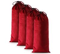 FantasyLife Shoe Bags for Travel, Washable Dust Bags for Storage & Packing, Flannel Shoe Pouch with Drawstring Closure for Purses, Handbags, Shoes & Toys, Rio Red, 17.3"x8.6", Shoe Bags for Travel