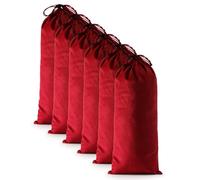 FantasyLife Shoe Bags for Travel, Washable Dust Bags for Storage & Packing, Flannel Shoe Pouch with Drawstring Closure for Purses, Handbags, Shoes & Toys, Rio Red, 17.3"x8.6", Shoe Bags for Travel