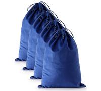 FantasyLife Shoe Bags for Travel, Washable Dust Bags for Storage & Packing, Flannel Shoe Pouch with Drawstring Closure for Purses, Handbags, Shoes & Toys, Palace Blue, L, Shoe Bags for Travel Women