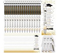 Fantasyon 120 Pcs Graduation Gifts Bulk Graduation Party Favors Include 30 Ballpoint Pens 30 Bookmarks 30 Silicone Keychains 30 Organza Bags