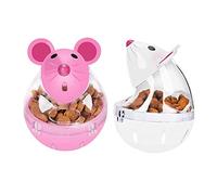 Fantasyon 2 Pcs Cat Treat Toy Feeder, Interactive IQ Treat Training Ball