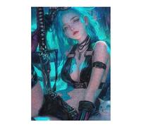 FantasyWarrior with Cat Vivid Jigsaw Puzzle for Adults, 300 PCS