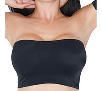 Fantaystore BM Plain Black Stretchy Spandex Elastane Boobtube Top Mini Bra No Support [Please Check Images for Our Sizing Chart]