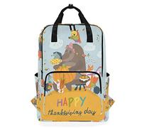 FANTAZIO Animals Thanksgiving Day Backpack Casual Daypack