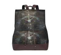 FANTAZIO Backpacks Abstract Fractal Physical Mathematical Space School bag leather Daypack