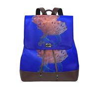 FANTAZIO Backpacks Amazing Beautiful Jellyfish School bag leather Daypack