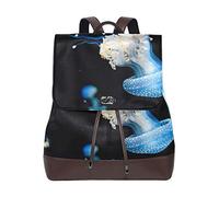 FANTAZIO Backpacks Amazing Pretty Jellyfish School bag leather Daypack