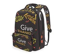 FANTAZIO Backpacks and Cross Bag Give Thanks School Bag set