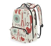 FANTAZIO Backpacks and Cross Bag Love In Paris Eiffel School Bag set