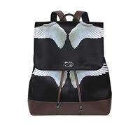 FANTAZIO Backpacks Angel White Wing School bag leather Daypack